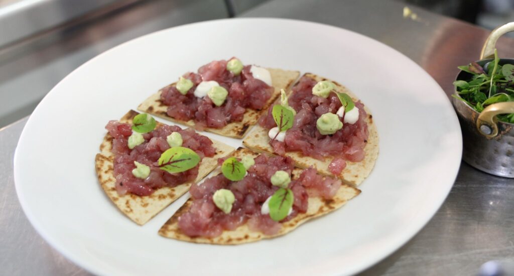 Bullet Tuna Tartare Tortilla