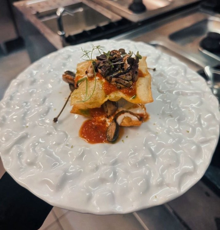 A modern, textural take on lasagna, best enjoyed as a refined quick dinner or weekend lunch.