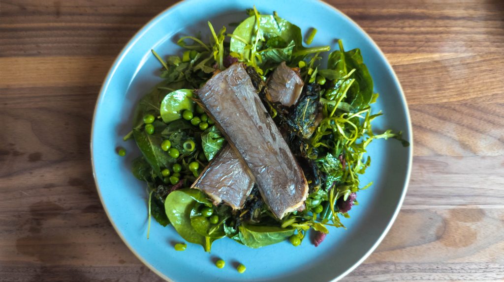 Mediterranean Stuffed Fish with Spring Greens