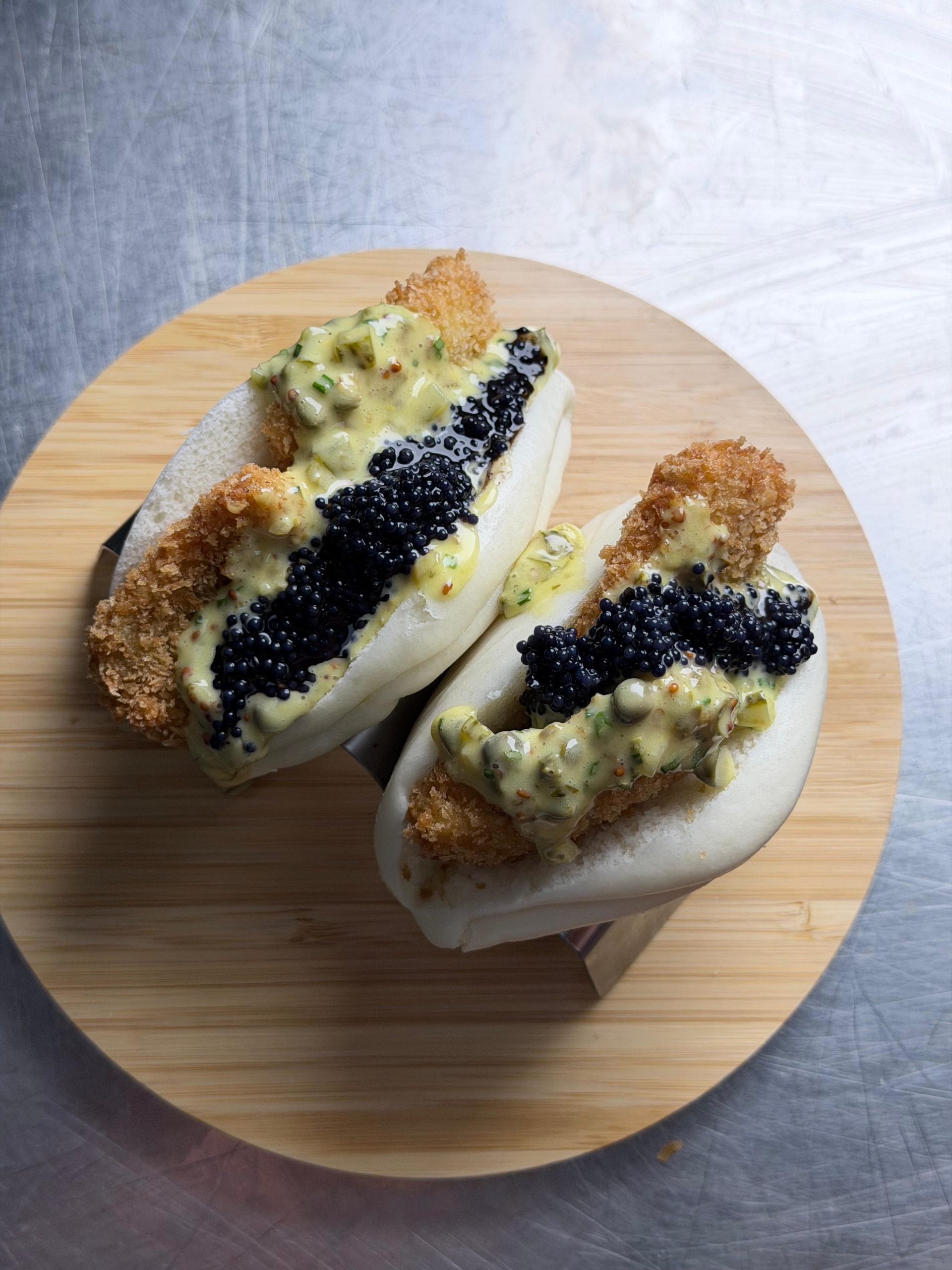 crispy scabbardfish bao buns