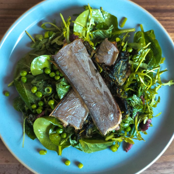 Mediterranean Stuffed Fish with Spring Greens
